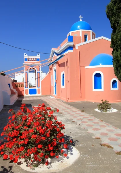 Iglesia típica, Oia, Santorini, Grecia —  Fotos de Stock