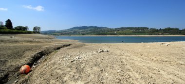 Dryness at the lake of Gruyere, Fribourg, Switzerland clipart