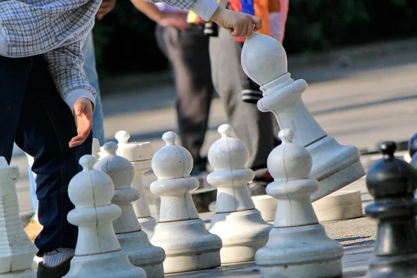 Outdoor chessgame — Stock Photo, Image