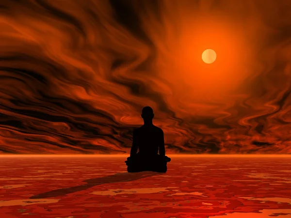 瞑想の燃焼 — ストック写真
