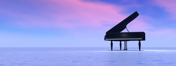 피아노의 꿈 스톡 사진
