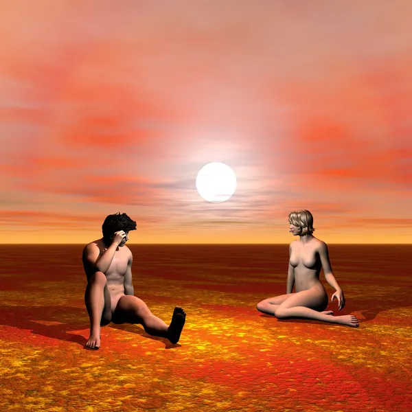 Adam și Eva — Fotografie, imagine de stoc