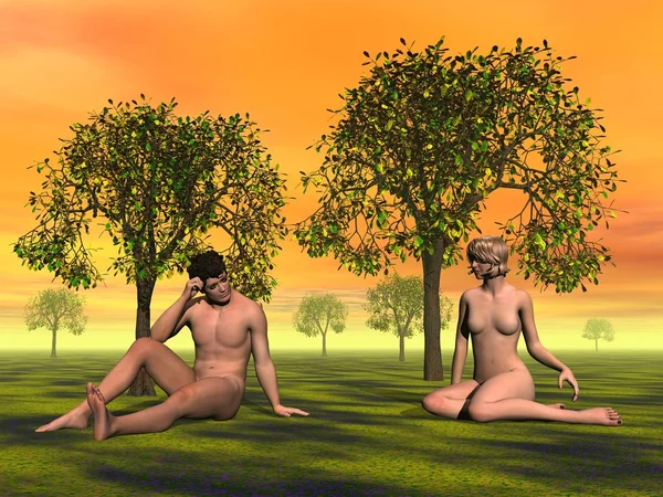Adam och Eva — Stockfoto