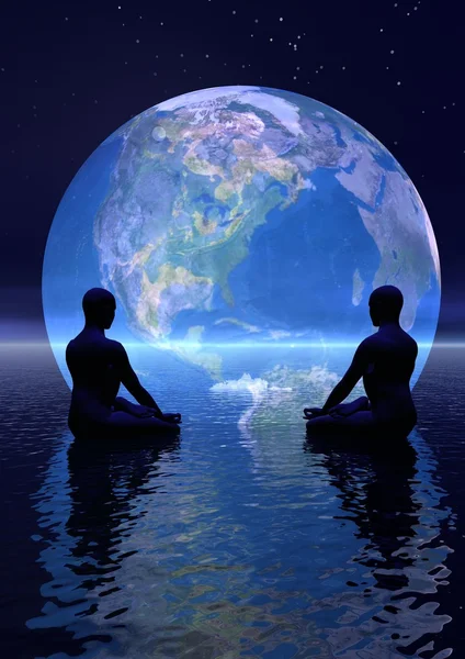 Meditation for earth — Stock Photo, Image