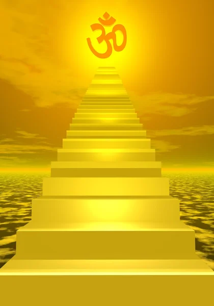 Stairs to om — Stock Photo, Image