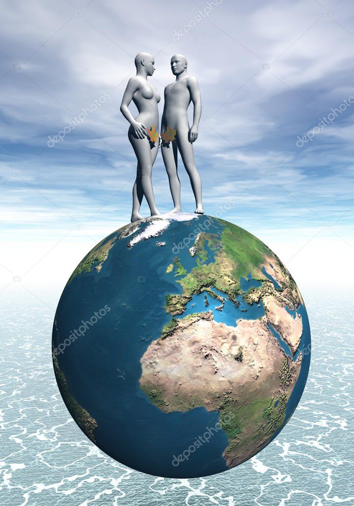 Adam and Eve upon the earth