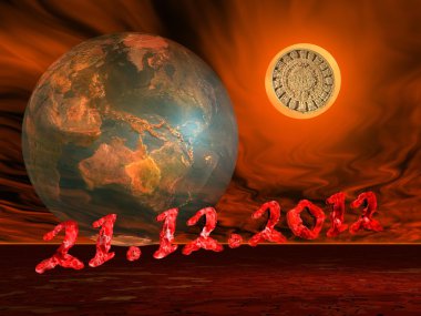 End of the world's maya prophecy clipart