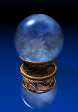 Blue crystal ball clipart