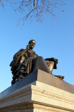 Statue of Jean-Jaques Rousseau, Geneva, Switzerland clipart