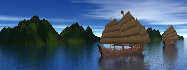 Orientalische Schrottboote — Stockfoto