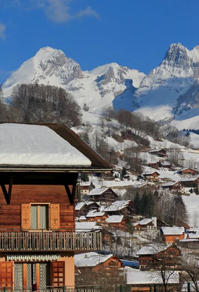 Grand-Bornand chalets, France — Stock Photo, Image
