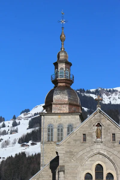 Church Notre Dame de l'Assomption, Grand-Bornand, France — Stock Photo, Image