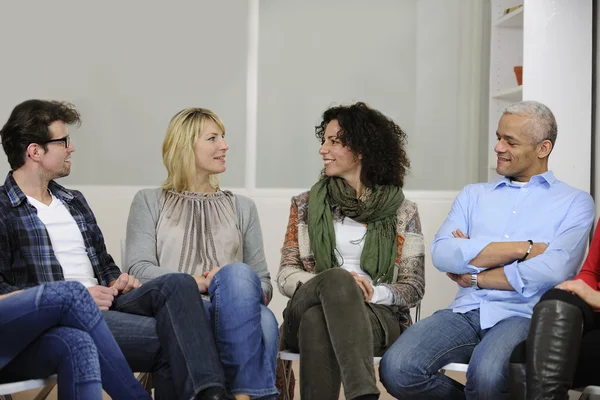 Team building, group discussion or therapy — Stock Photo, Image