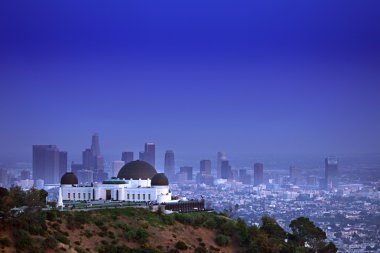 Landmark Griffith Observatory in Los Angeles, California clipart