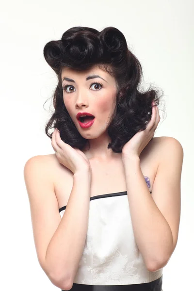 Pin Up Style Girl in Studio — Stock Photo, Image