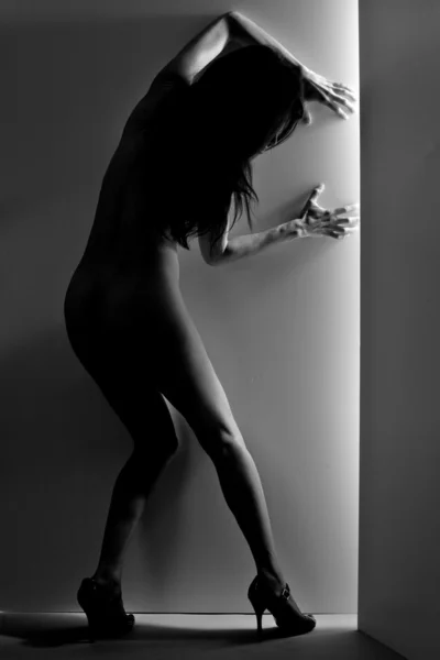 Καλλιτεχνικό γυμνό γυναίκα στο στούντιο — Φωτογραφία Αρχείου
