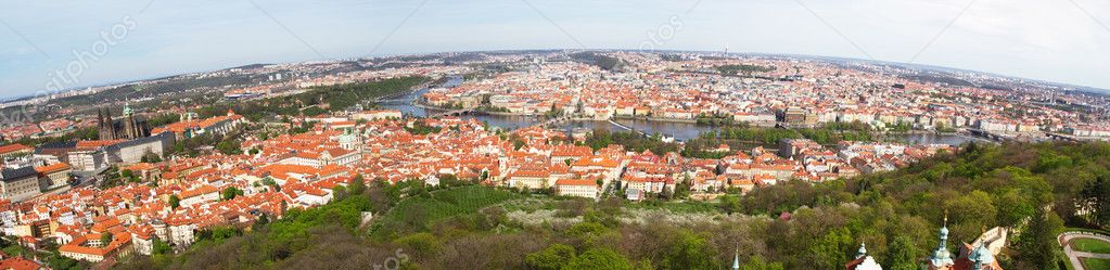 Detailed panorama of Prague, Czech Republic