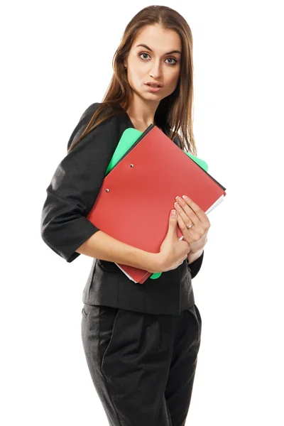Geschäftsfrau mit Dokumenten — Stockfoto