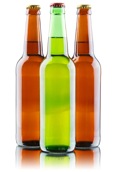 Beer bottles isolated on white background — Stock Photo, Image