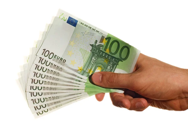 One hundred euro bills — Stock Photo, Image