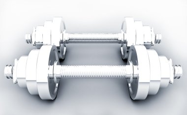 The two dumbbells clipart