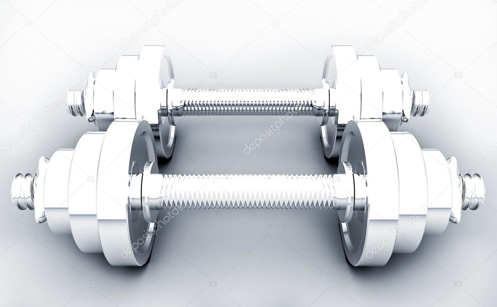 The two dumbbells