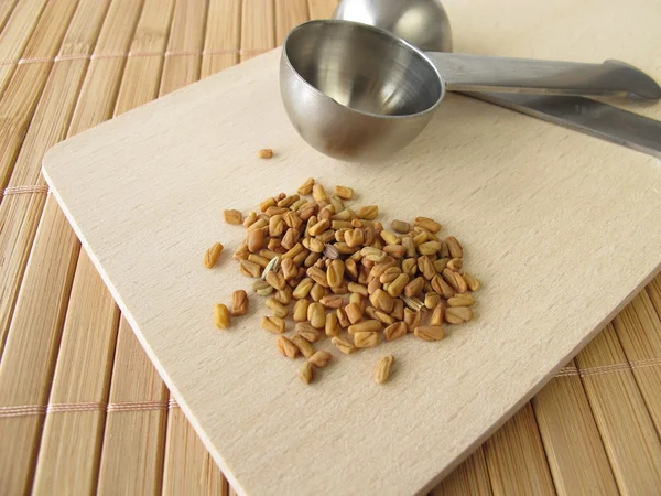 Fenugreek seeds, Foenugraeci semen — Stock Photo, Image