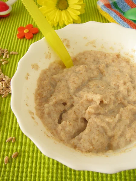 Spelt mash for babies and small children — Stock Photo, Image