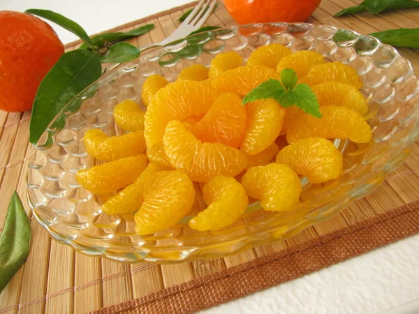 Dessert med mandariner — Stockfoto