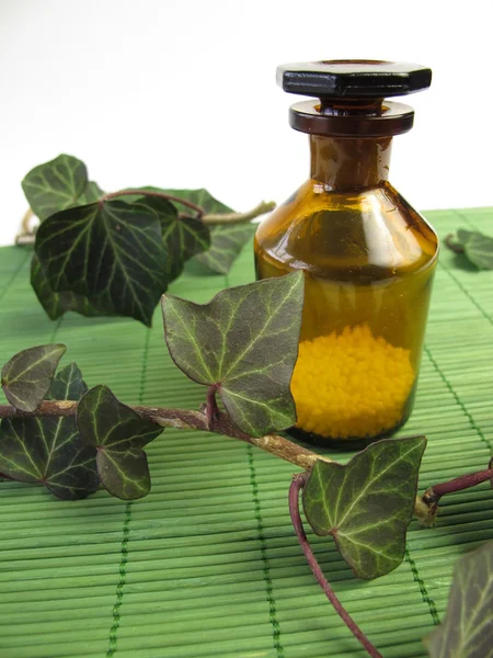 Homeopathische pillen en ivy — Stockfoto