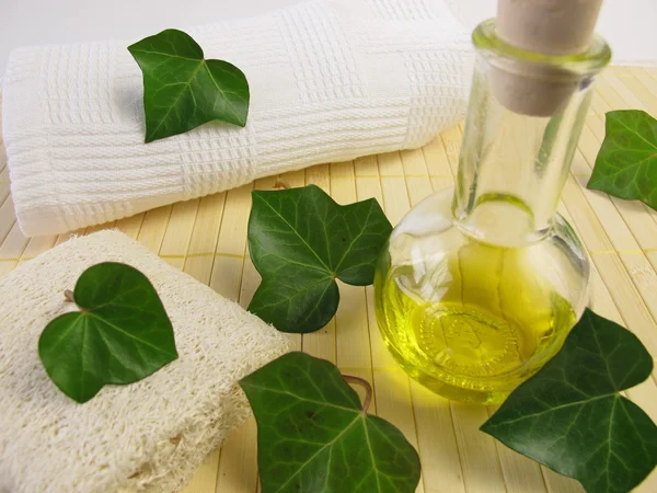Masážní olej s ivy — Stock fotografie