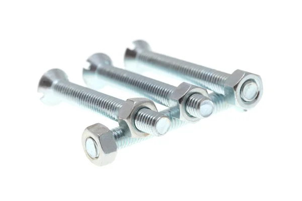 Hexagon nuts and screws — Stock Photo, Image