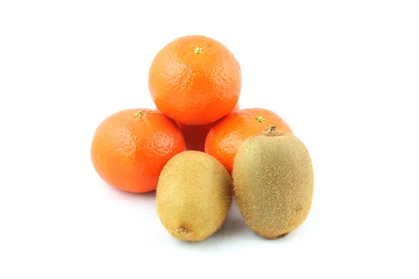 Kiwi groenten en mandarin orange — Stockfoto