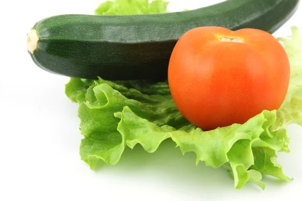 Abobrinha e tomate — Fotografia de Stock