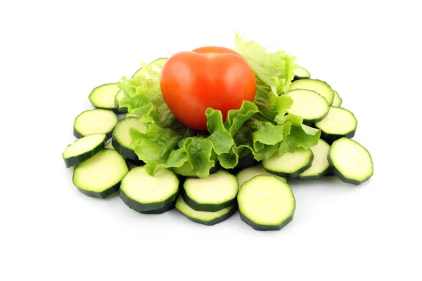 Zucchini and tomato — Stock Photo, Image
