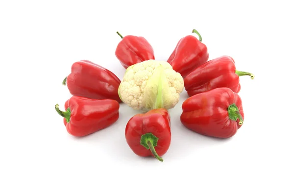 Paprika en bloemkool — Stockfoto
