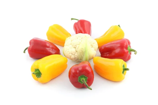 Paprika en bloemkool — Stockfoto