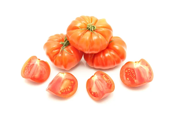 Поперечное сечение помидоров бифштекса — стоковое фото