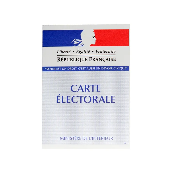 French electoral card — Stock Photo, Image