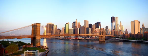 Brooklyn Köprüsü panorama — Stok fotoğraf