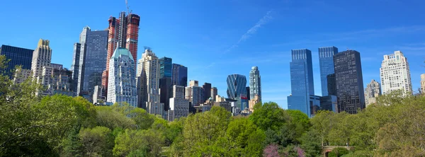 中央公园和曼哈顿全景 — 图库照片