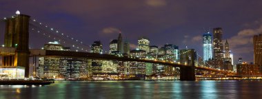 Brooklyn Bridge panorama clipart