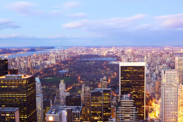 Luchtfoto uitzicht op het centrale park New york city — Stockfoto