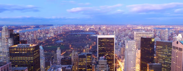 Central Park'a havadan görünümü panorama — Stok fotoğraf