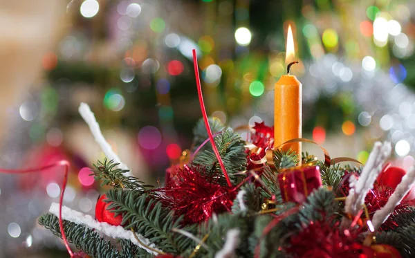 Svíčky na stromeček nový rok — Stock fotografie