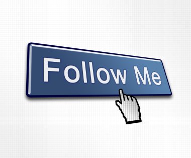 Clicked Follow Me Button clipart