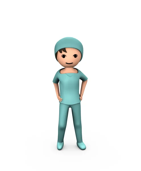 3D Person Young Doctor — Stock Photo, Image