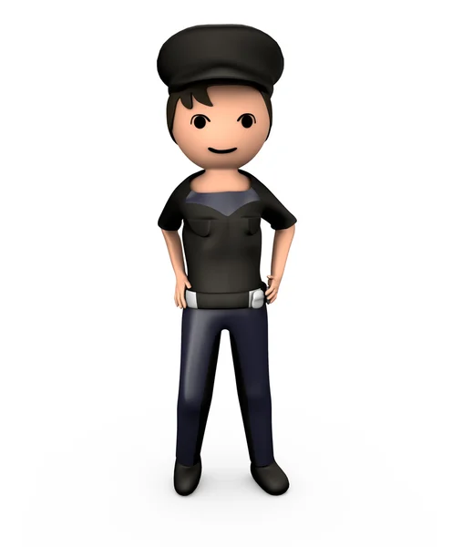 3D Young Male Policeman — Stock Photo, Image