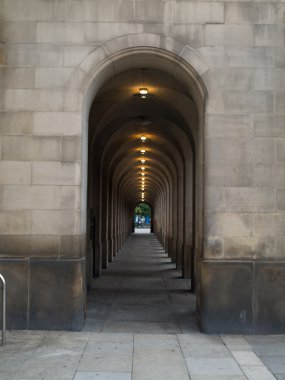 Manchester Library Arches Tunnel HDR clipart