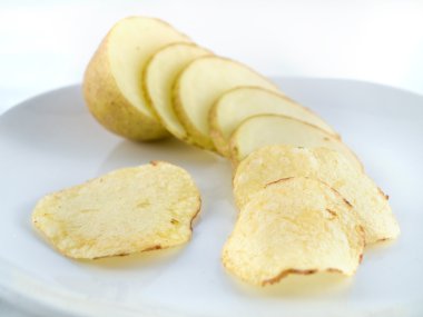 patates cips cips dilimlenmiş